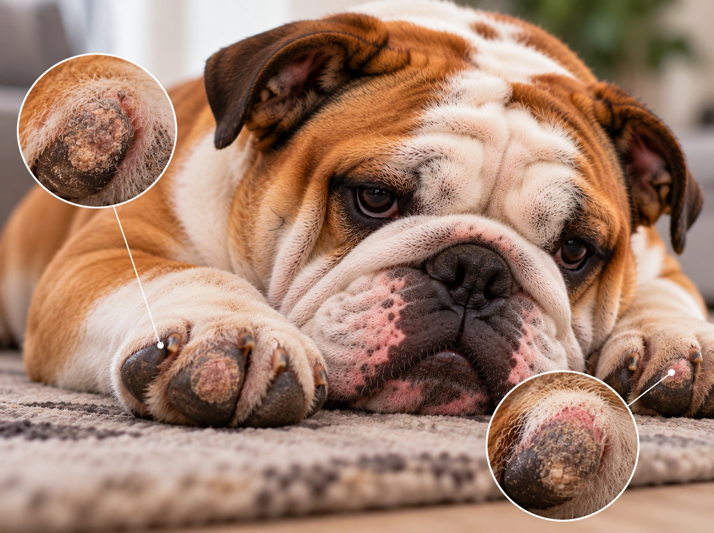 Bulldog e Calos nas Patas