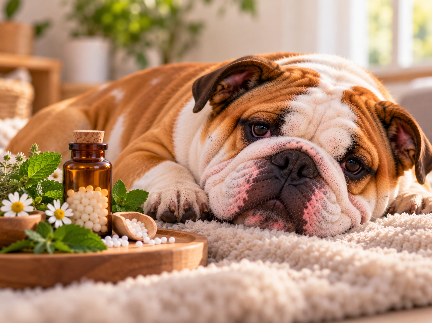 Bulldog e cuidados naturais em casa