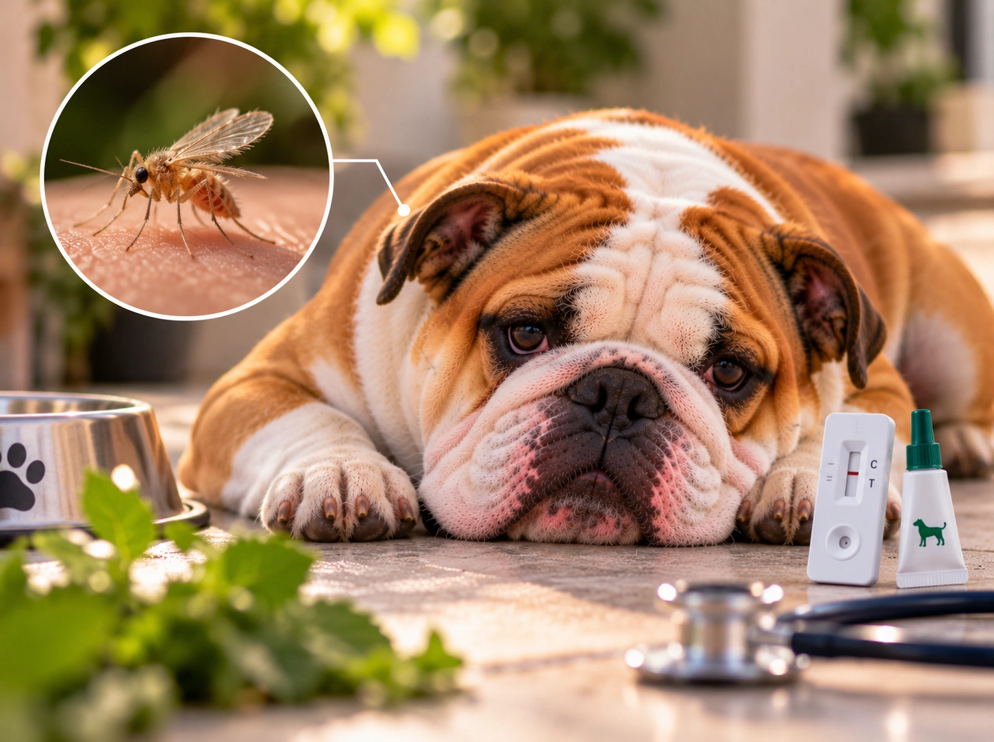 Bulldog e prevenção contra parasitas